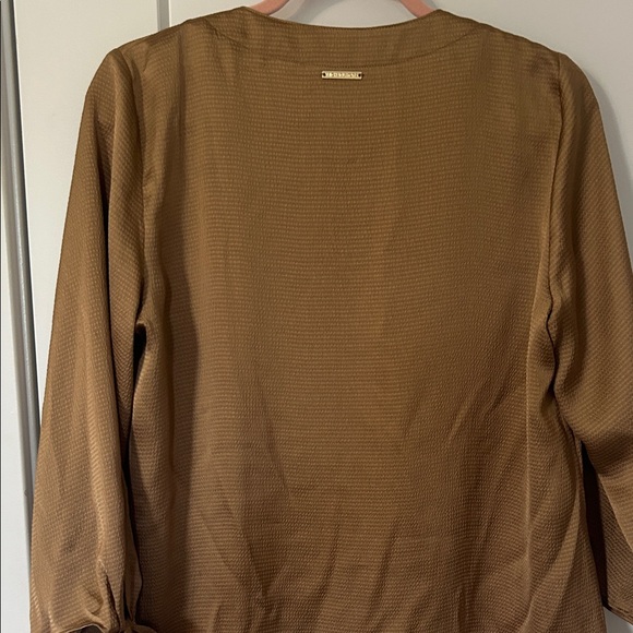 Michael Kors Brown V-Neck Blouse - Picture 8 of 10